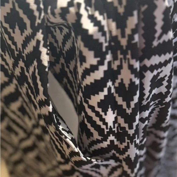 SEVENTH AVE.  Black and White Geometric Pattern Women's Dress Pants - Picture 4 of 4